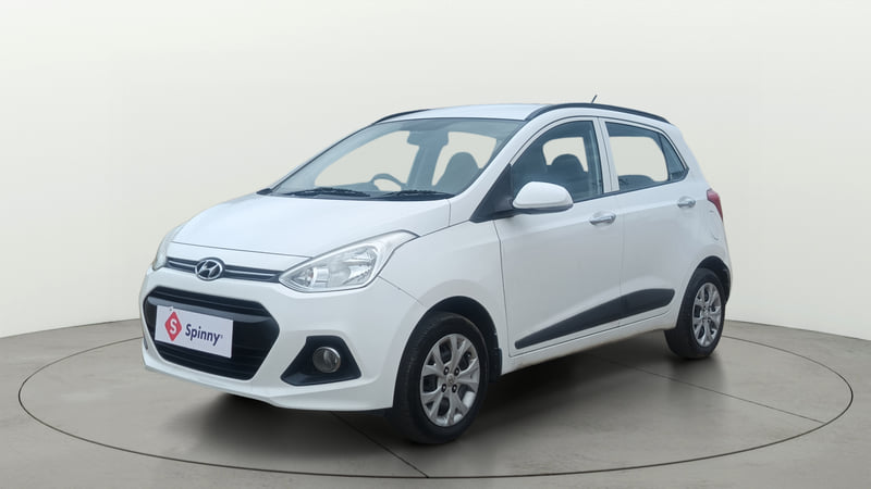 Used 2014 Hyundai Grand i10 Sportz 1.2 Kappa VTVT Petrol Manual exterior LEFT FRONT CORNER VIEW