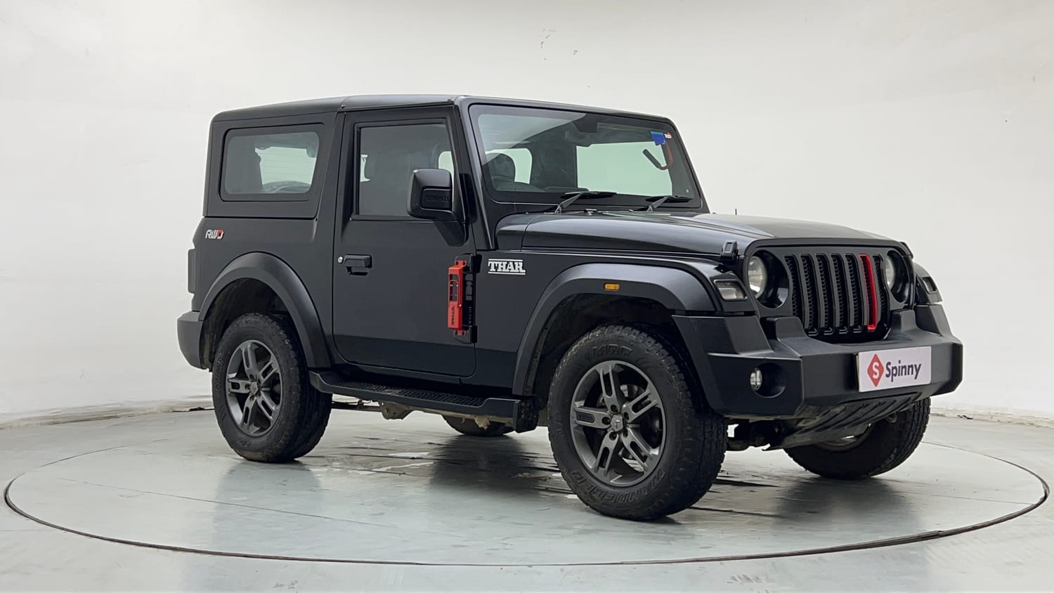 Used 2024 Mahindra Thar LX Hard Top Petrol AT RWD Petrol Automatic exterior RIGHT FRONT CORNER VIEW