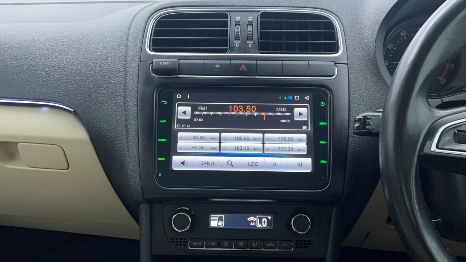 Used 2022 Skoda Rapid Style Petrol Manual interior MUSIC SYSTEM & AC CONTROL VIEW