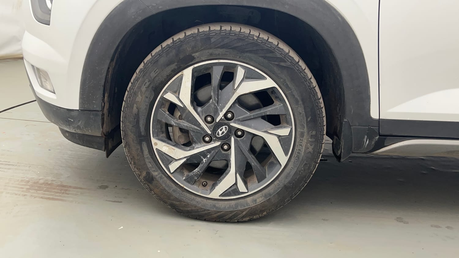 Used 2021 Hyundai Creta SX (O) 1.5 Petrol IVT Petrol Automatic tyres LEFT FRONT TYRE RIM VIEW