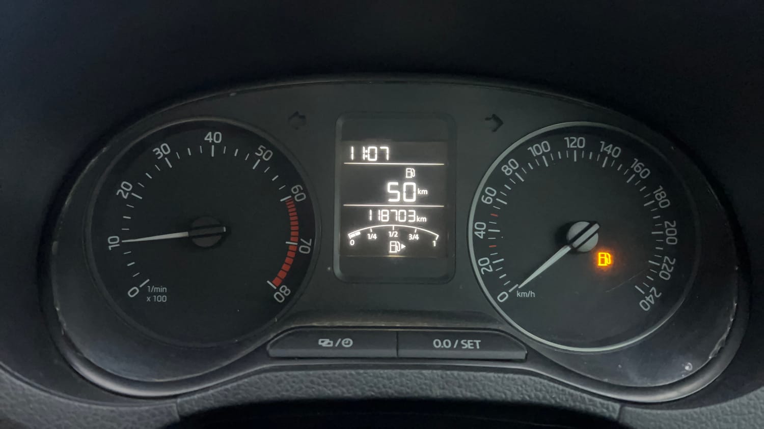 Used 2022 Skoda Rapid Style Petrol Manual interior CLUSTERMETER VIEW
