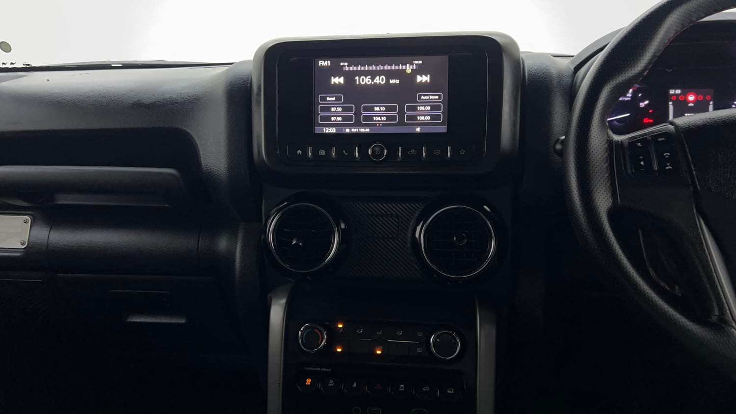 Used 2024 Mahindra Thar LX Hard Top Petrol AT RWD Petrol Automatic interior MUSIC SYSTEM & AC CONTROL VIEW