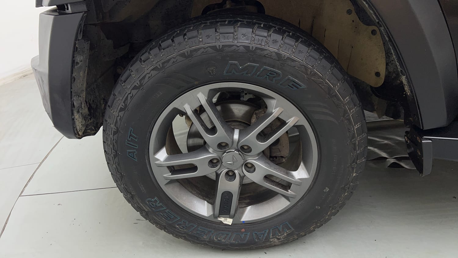 Used 2024 Mahindra Thar LX Hard Top Petrol AT RWD Petrol Automatic tyres LEFT FRONT TYRE RIM VIEW
