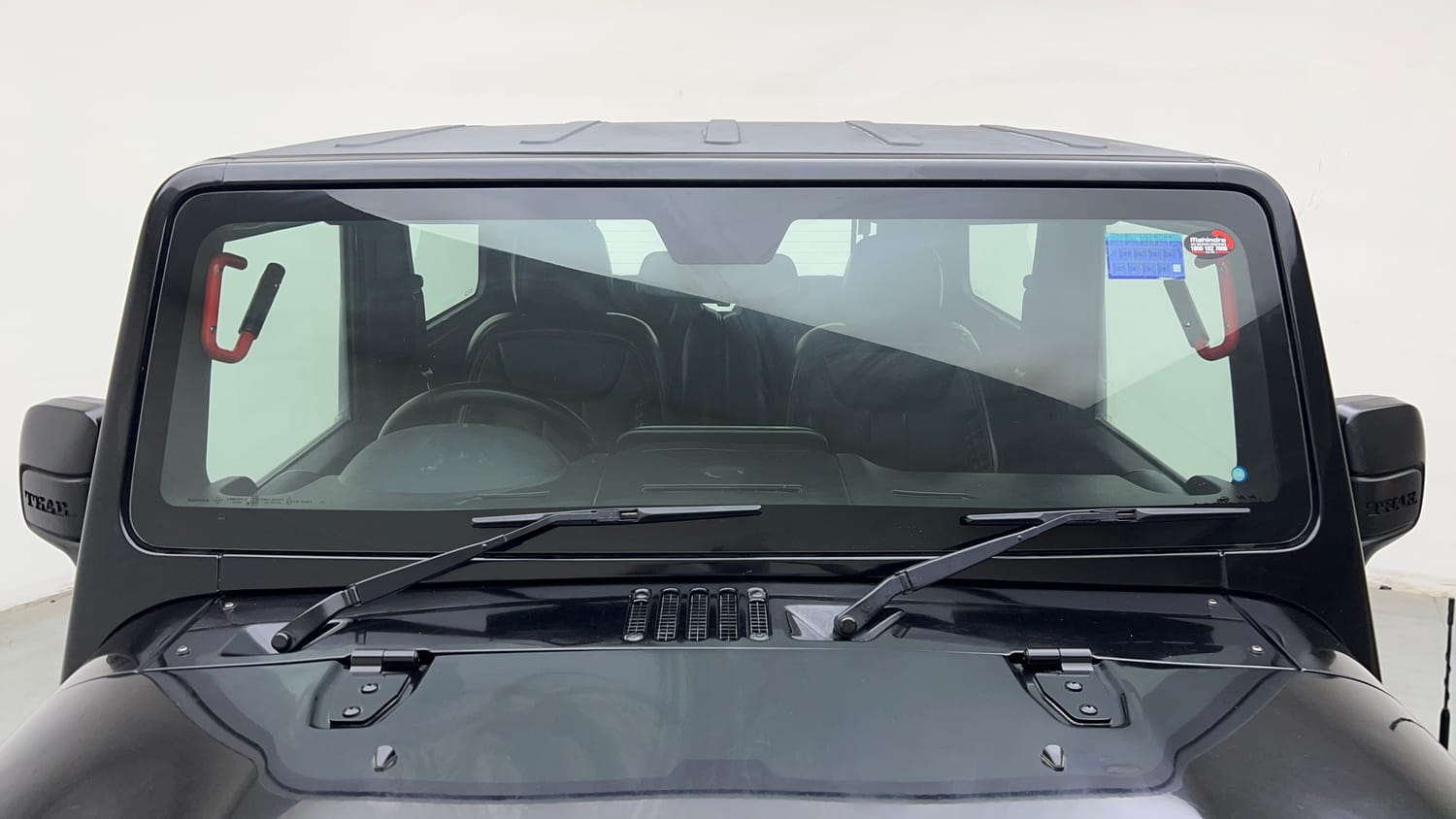 Used 2024 Mahindra Thar LX Hard Top Petrol AT RWD Petrol Automatic exterior FRONT WINDSHIELD VIEW