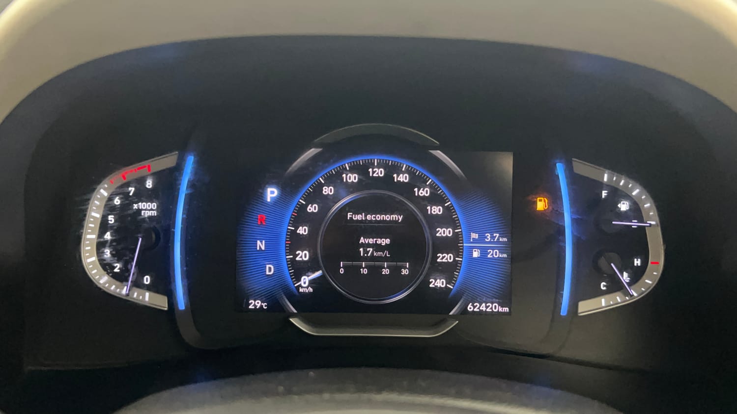 Used 2021 Hyundai Creta SX (O) 1.5 Petrol IVT Petrol Automatic interior CLUSTERMETER VIEW