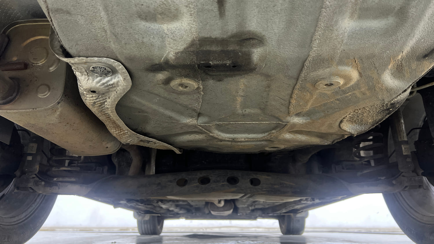 Used 2025 Skoda Slavia Style 1.0L TSI AT Petrol Automatic extra REAR UNDERBODY VIEW (TAKEN FROM REAR)