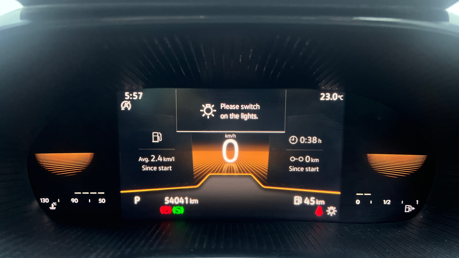 Used 2025 Skoda Slavia Style 1.0L TSI AT Petrol Automatic interior CLUSTERMETER VIEW