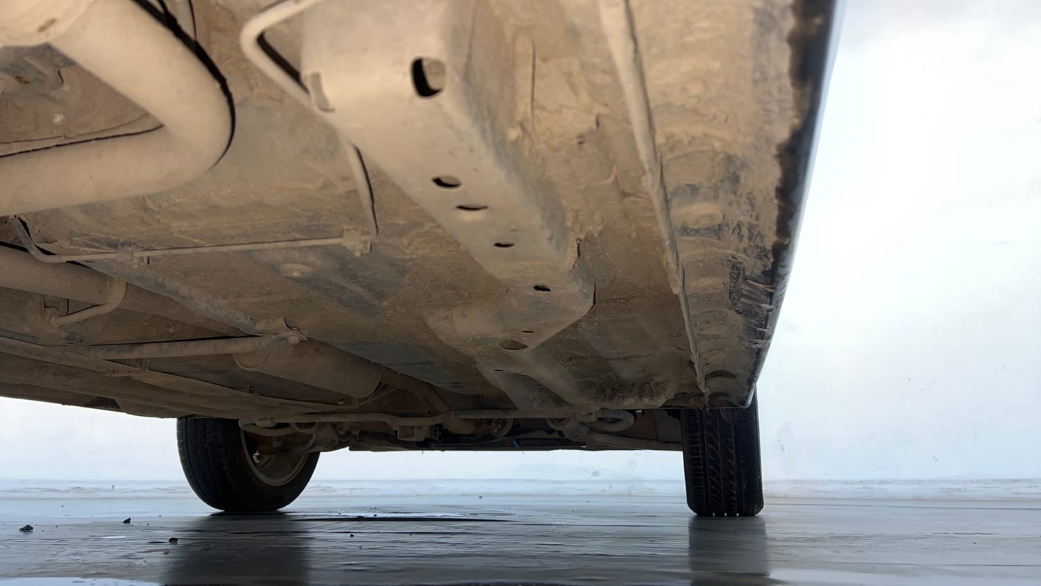 Used 2023 Tata Tigor XZ Plus Leatherette Pack Petrol Manual extra REAR RIGHT UNDERBODY VIEW