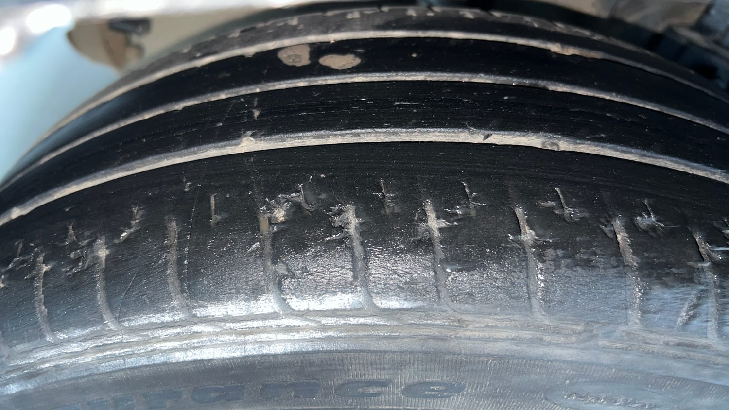 Used 2023 Tata Tigor XZ Plus Leatherette Pack Petrol Manual tyres RIGHT REAR TYRE TREAD VIEW
