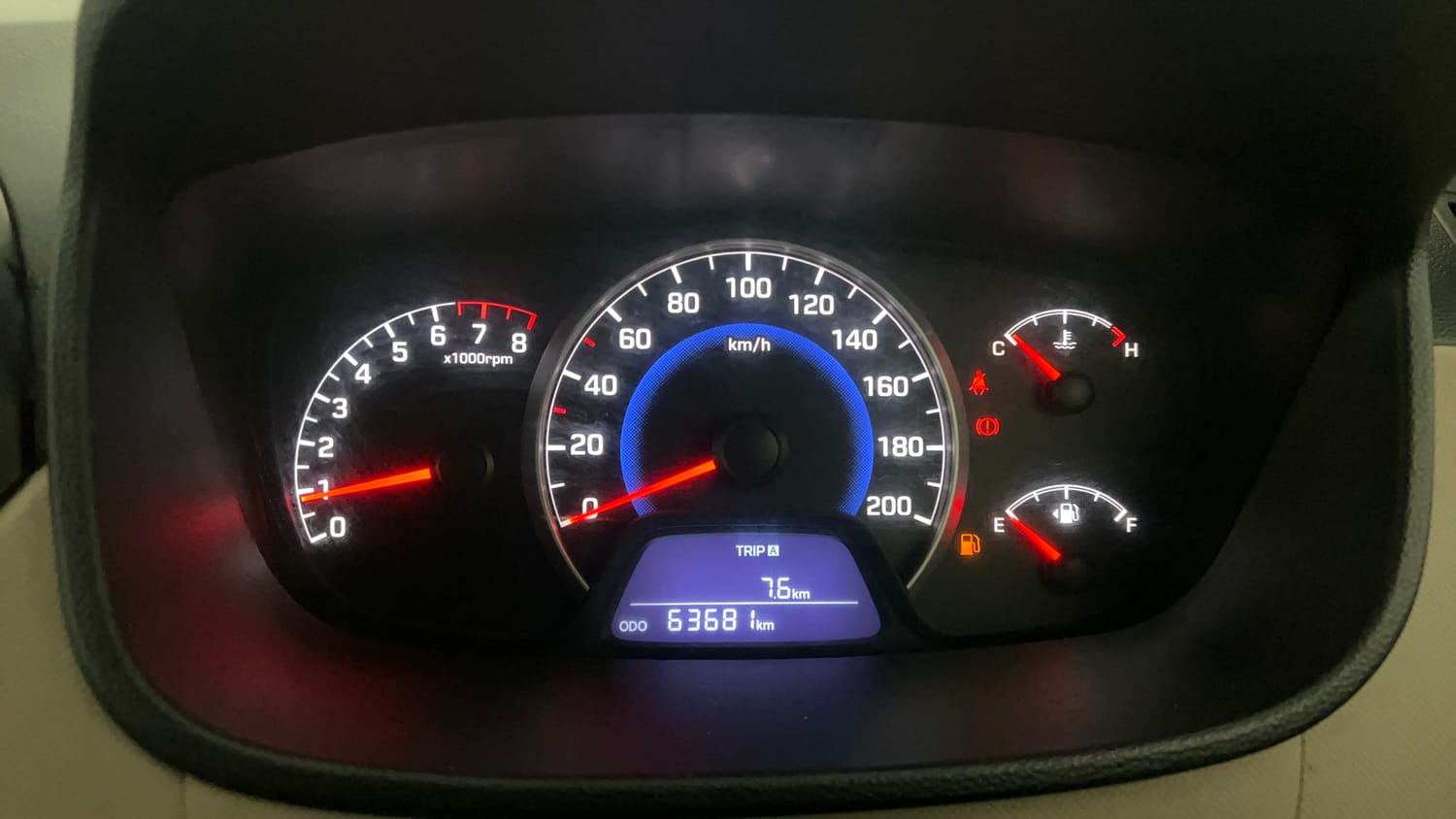 Used 2015 Hyundai Grand i10 Magna 1.2 Kappa VTVT Petrol Manual interior CLUSTERMETER VIEW