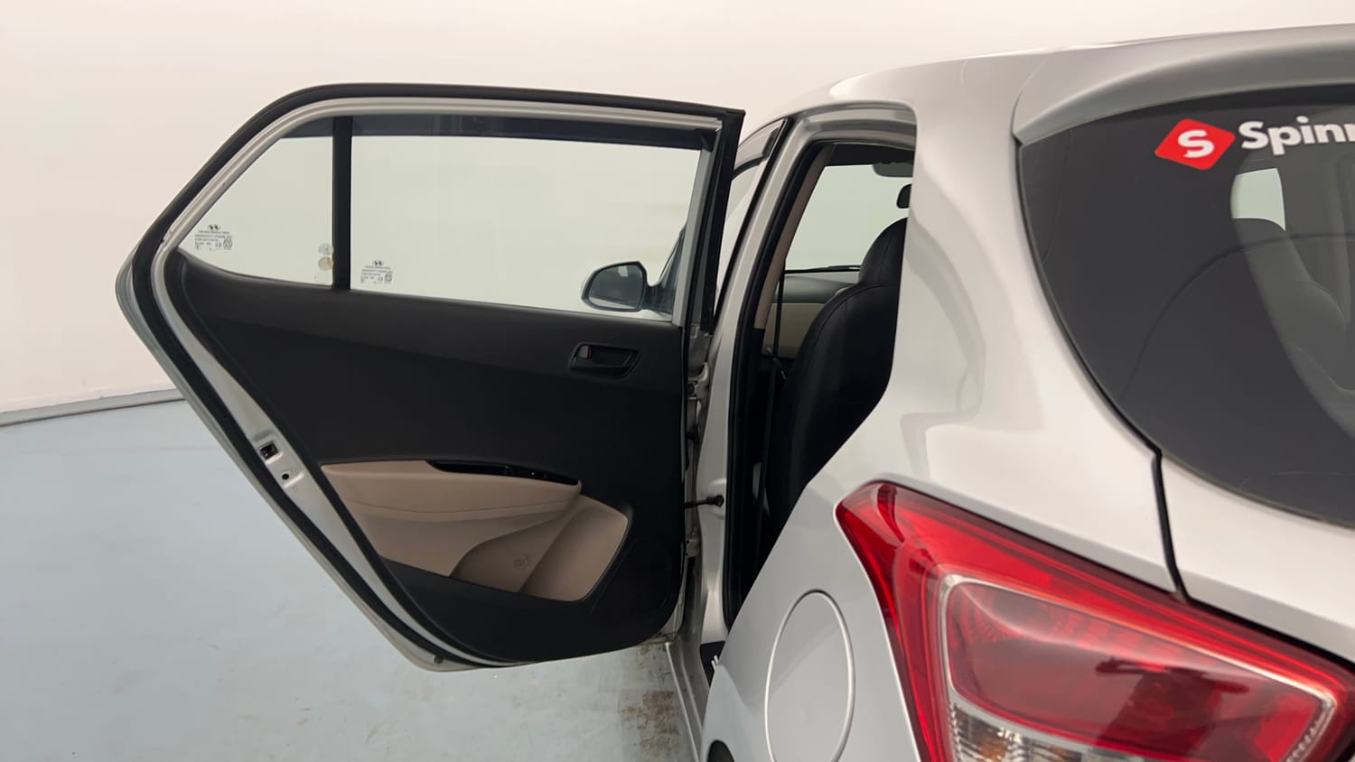 Used 2015 Hyundai Grand i10 Magna 1.2 Kappa VTVT Petrol Manual interior LEFT REAR DOOR OPEN VIEW