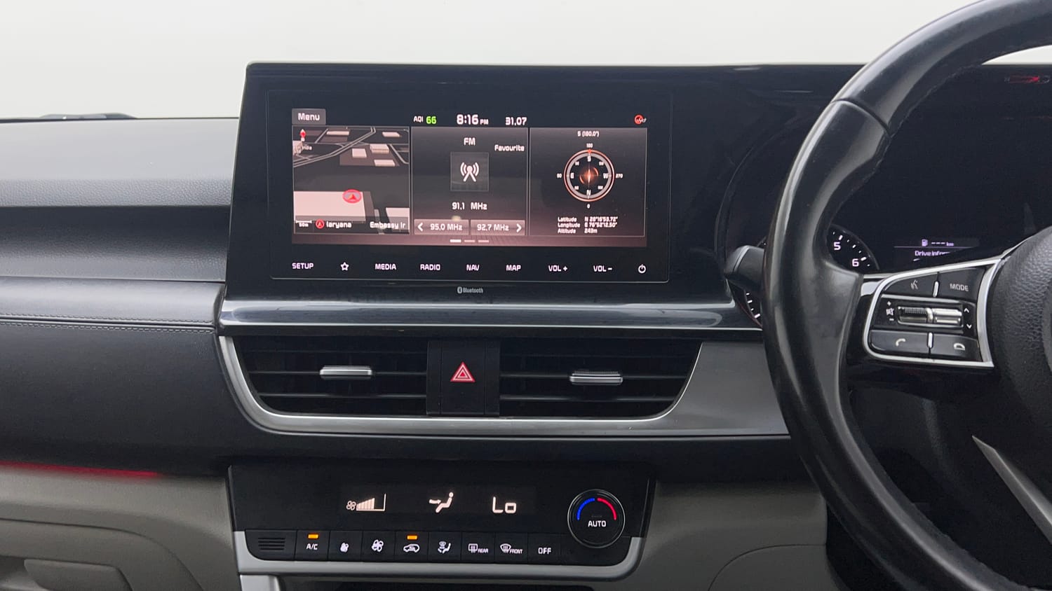 Used 2022 kia Seltos HTX 1.5 IVT Petrol Automatic interior MUSIC SYSTEM & AC CONTROL VIEW