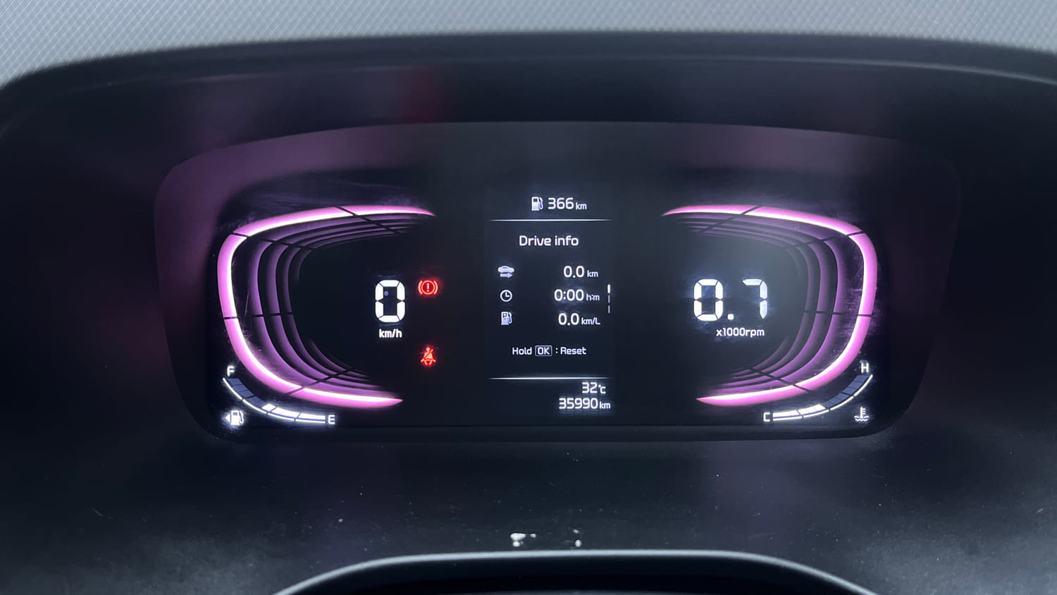 Used 2022 Kia Carens Prestige Plus 1.5 Diesel MT 7 STR Diesel Manual interior CLUSTERMETER VIEW