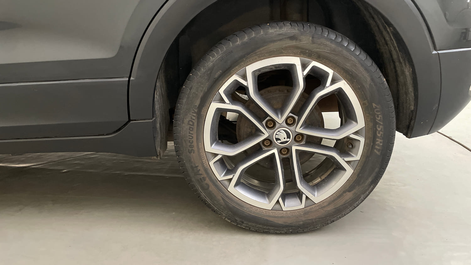 Used 2024 Skoda Kushaq Style 1.0L TSI AT Petrol Automatic tyres LEFT REAR TYRE RIM VIEW