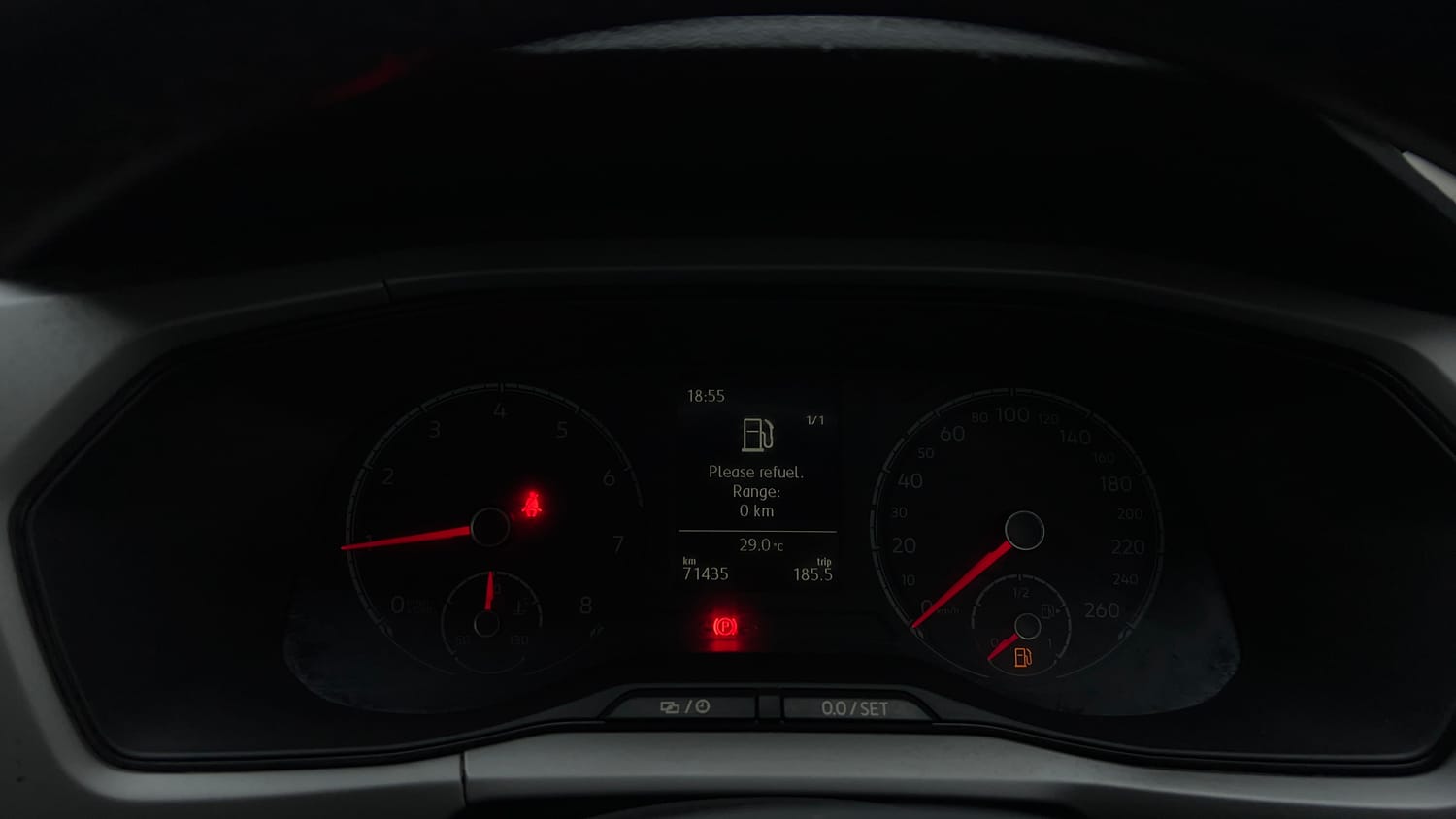 Used 2022 Volkswagen Taigun Highline 1.0 TSI MT Petrol Manual interior CLUSTERMETER VIEW