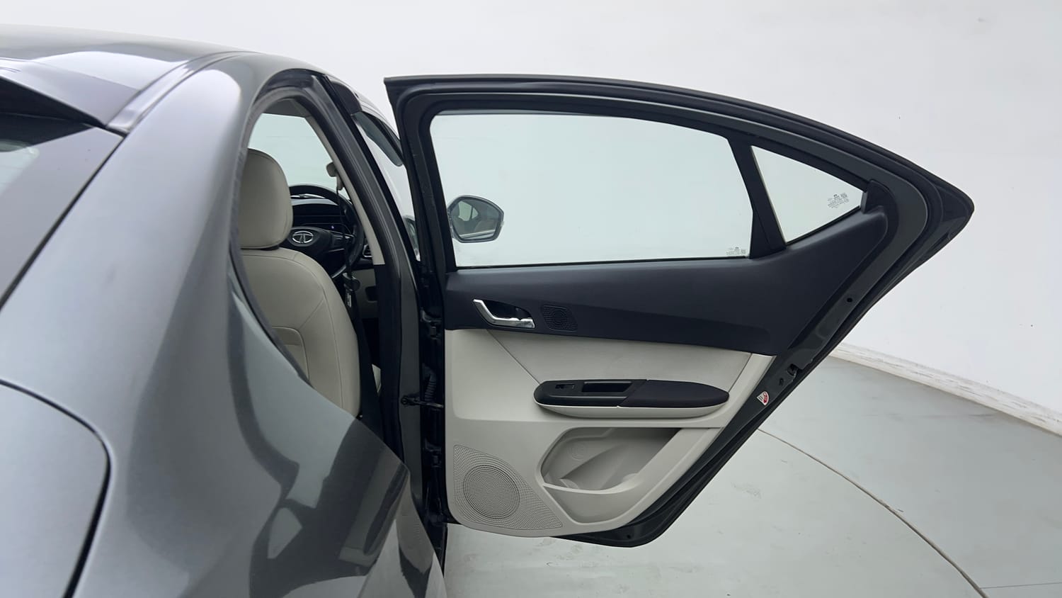 Used 2023 Tata Tigor XZ Plus Leatherette Pack Petrol Manual interior RIGHT REAR DOOR OPEN VIEW
