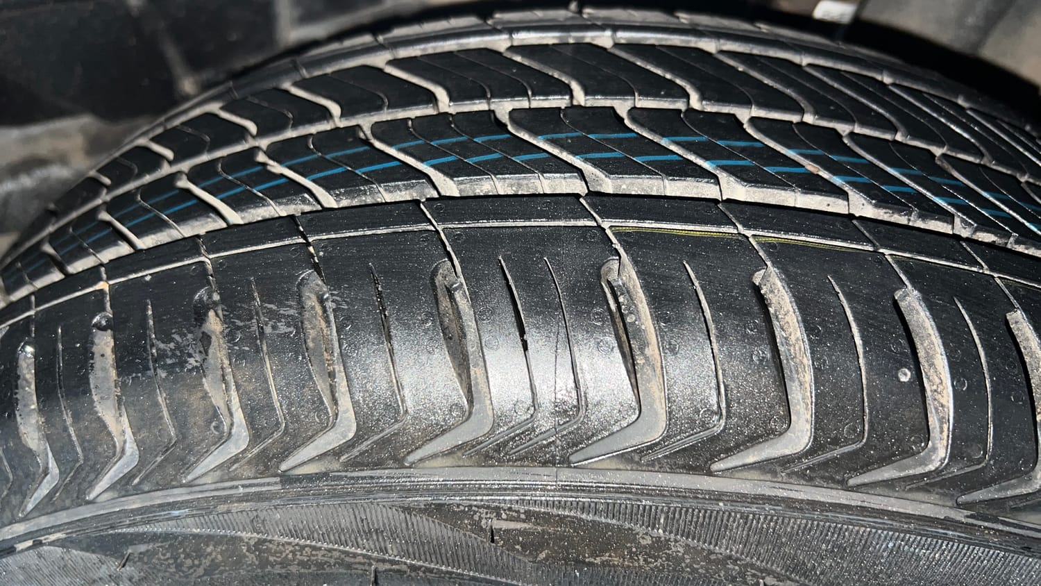 Used 2023 Tata Tigor XZ Plus Leatherette Pack Petrol Manual tyres LEFT REAR TYRE TREAD VIEW