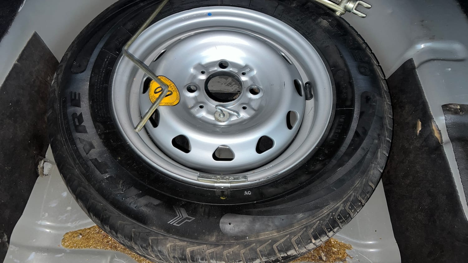 Used 2023 Tata Tigor XZ Plus Leatherette Pack Petrol Manual tyres SPARE TYRE VIEW