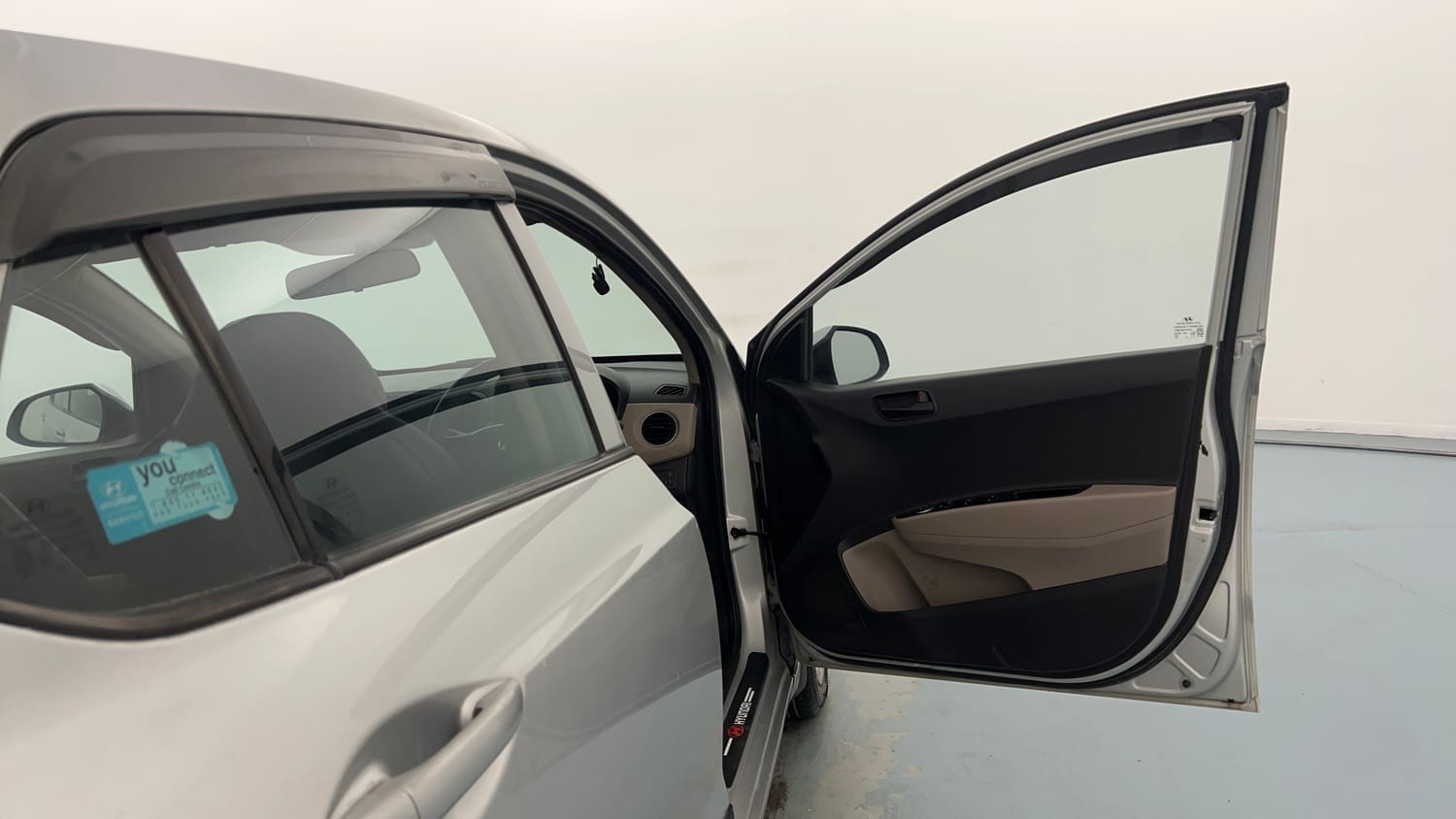 Used 2015 Hyundai Grand i10 Magna 1.2 Kappa VTVT Petrol Manual interior RIGHT FRONT DOOR OPEN VIEW