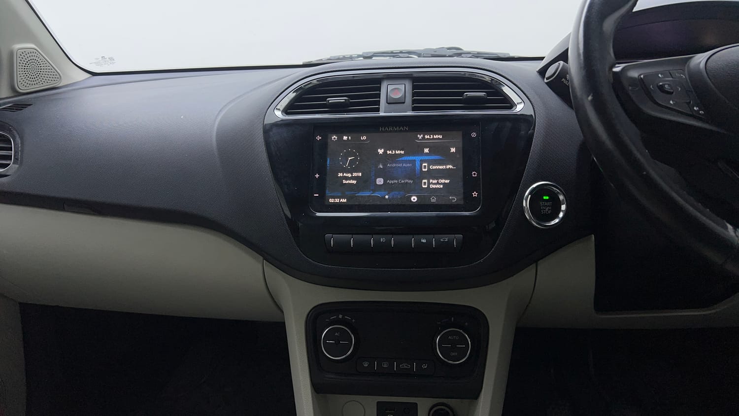 Used 2023 Tata Tigor XZ Plus Leatherette Pack Petrol Manual interior MUSIC SYSTEM & AC CONTROL VIEW