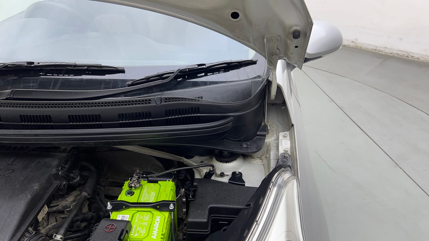 Used 2017 Hyundai Grand i10 Sportz 1.2 Kappa VTVT Petrol Manual engine ENGINE LEFT SIDE HINGE & APRON VIEW