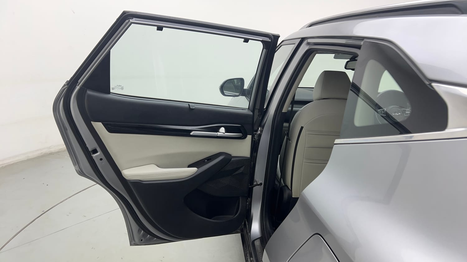 Used 2022 kia Seltos HTX 1.5 IVT Petrol Automatic interior LEFT REAR DOOR OPEN VIEW
