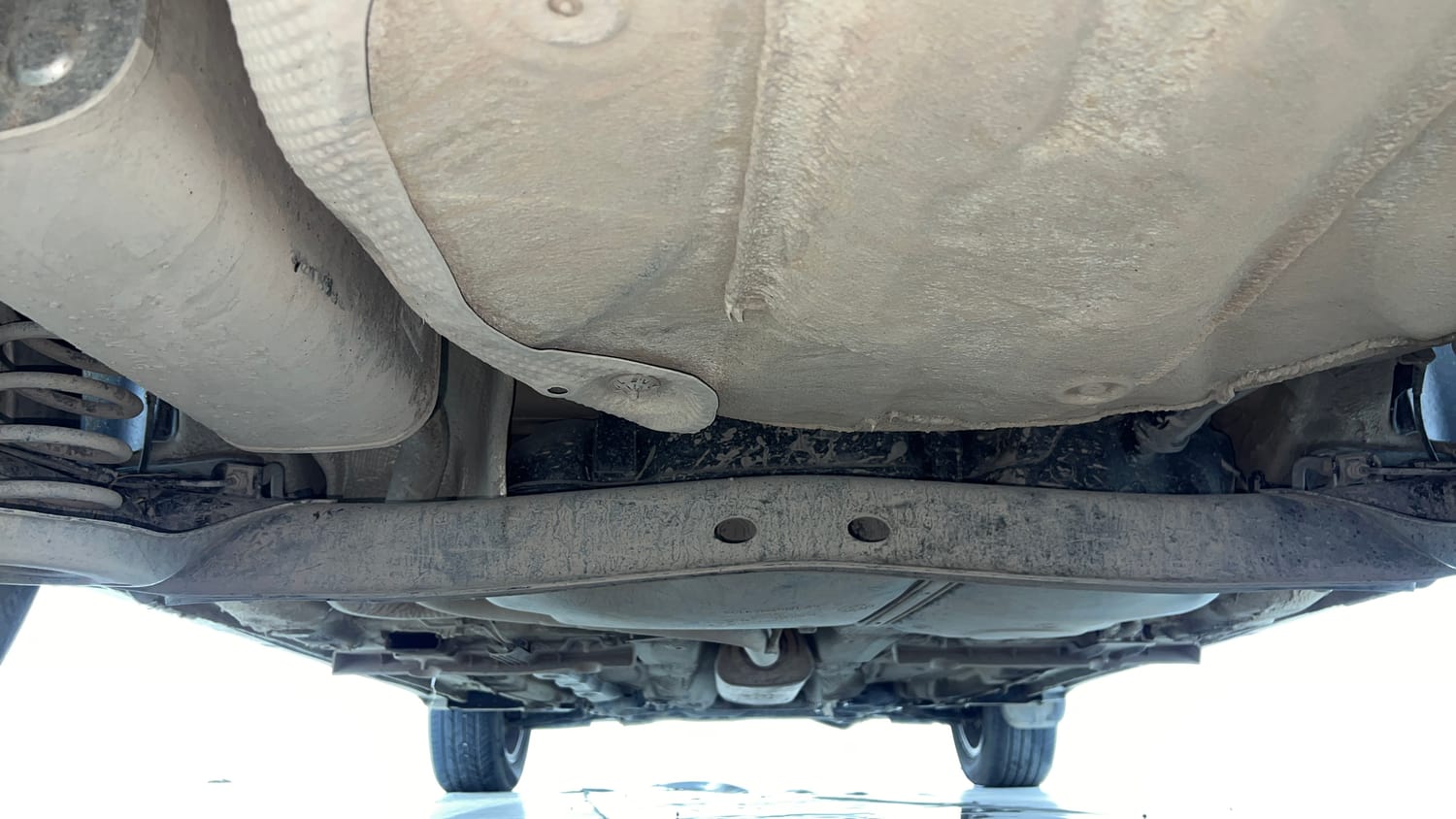 Used 2023 Skoda Kushaq Ambition 1.0L TSI MT Petrol Manual extra REAR UNDERBODY VIEW (TAKEN FROM REAR)