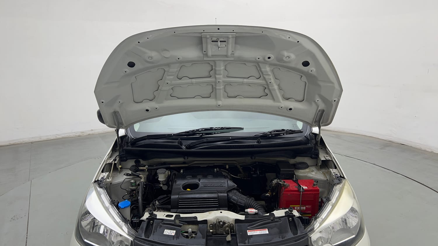 Used 2015 Maruti Suzuki Celerio VXi AMT Petrol Automatic engine ENGINE & BONNET OPEN FRONT VIEW