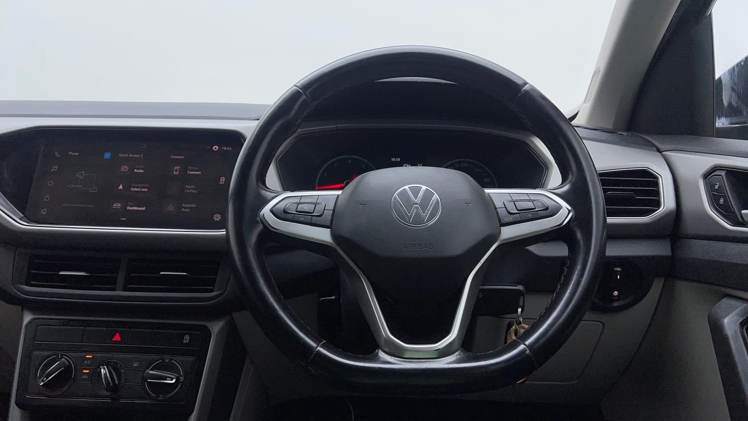 Used 2022 Volkswagen Taigun Highline 1.0 TSI MT Petrol Manual interior STEERING VIEW