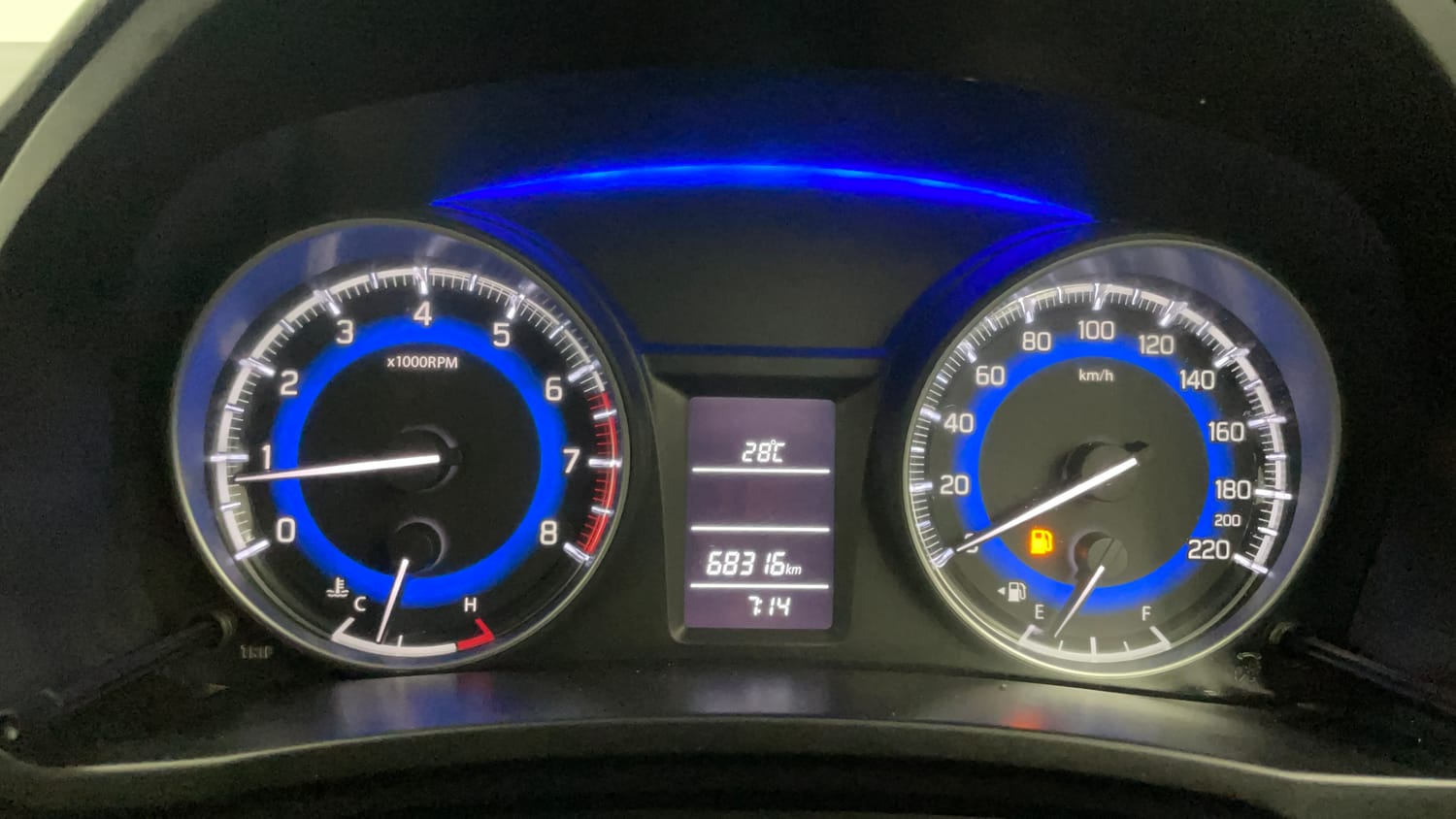 Used 2017 Maruti Suzuki Baleno Delta 1.2 Petrol Manual interior CLUSTERMETER VIEW