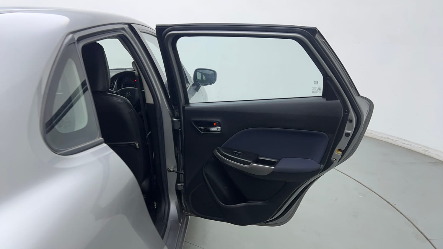 Used 2021 Maruti Suzuki Baleno Delta Petrol Manual interior RIGHT REAR DOOR OPEN VIEW
