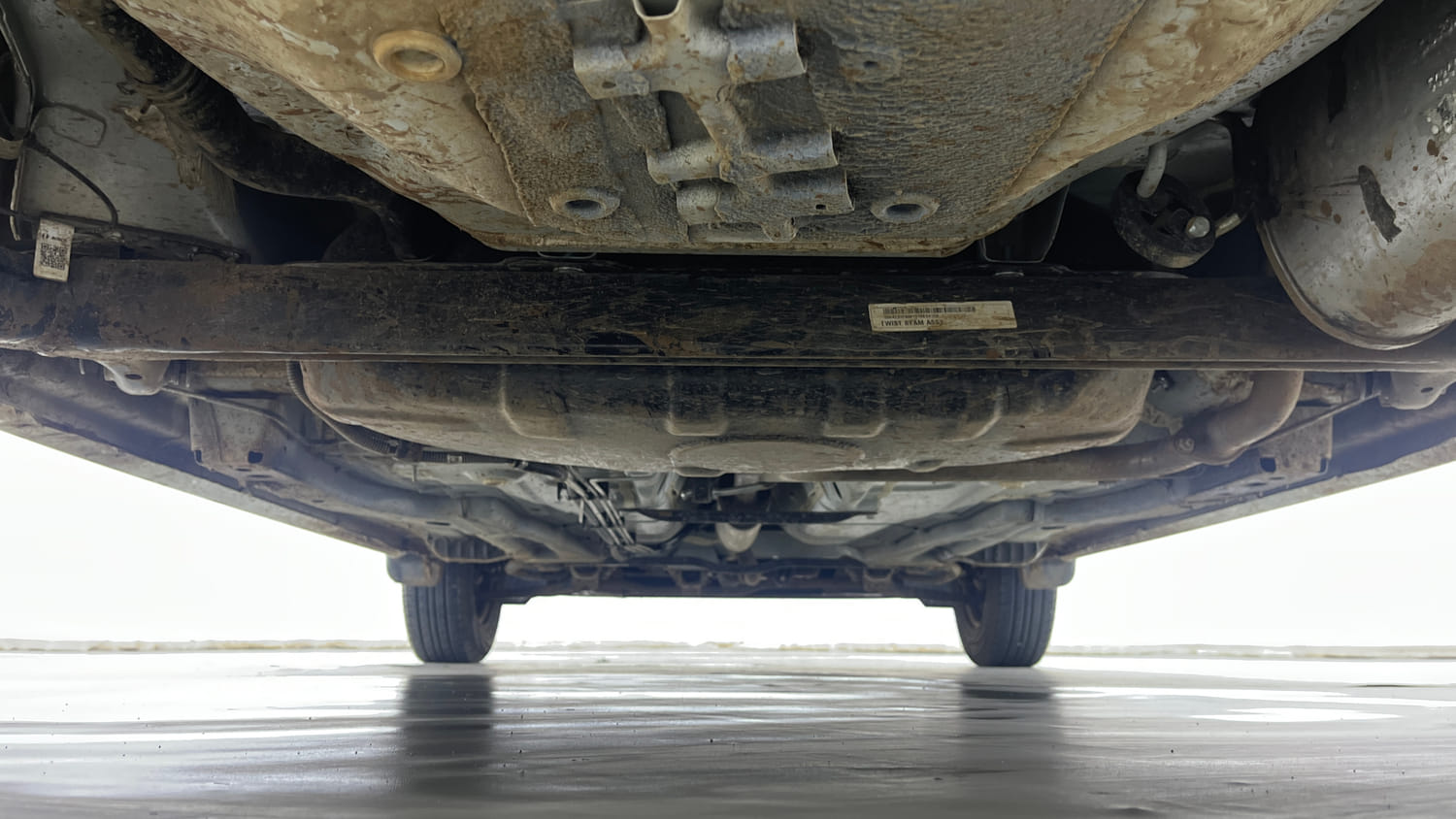 Used 2026 Tata Tiago XE Petrol Manual extra REAR UNDERBODY VIEW (TAKEN FROM REAR)