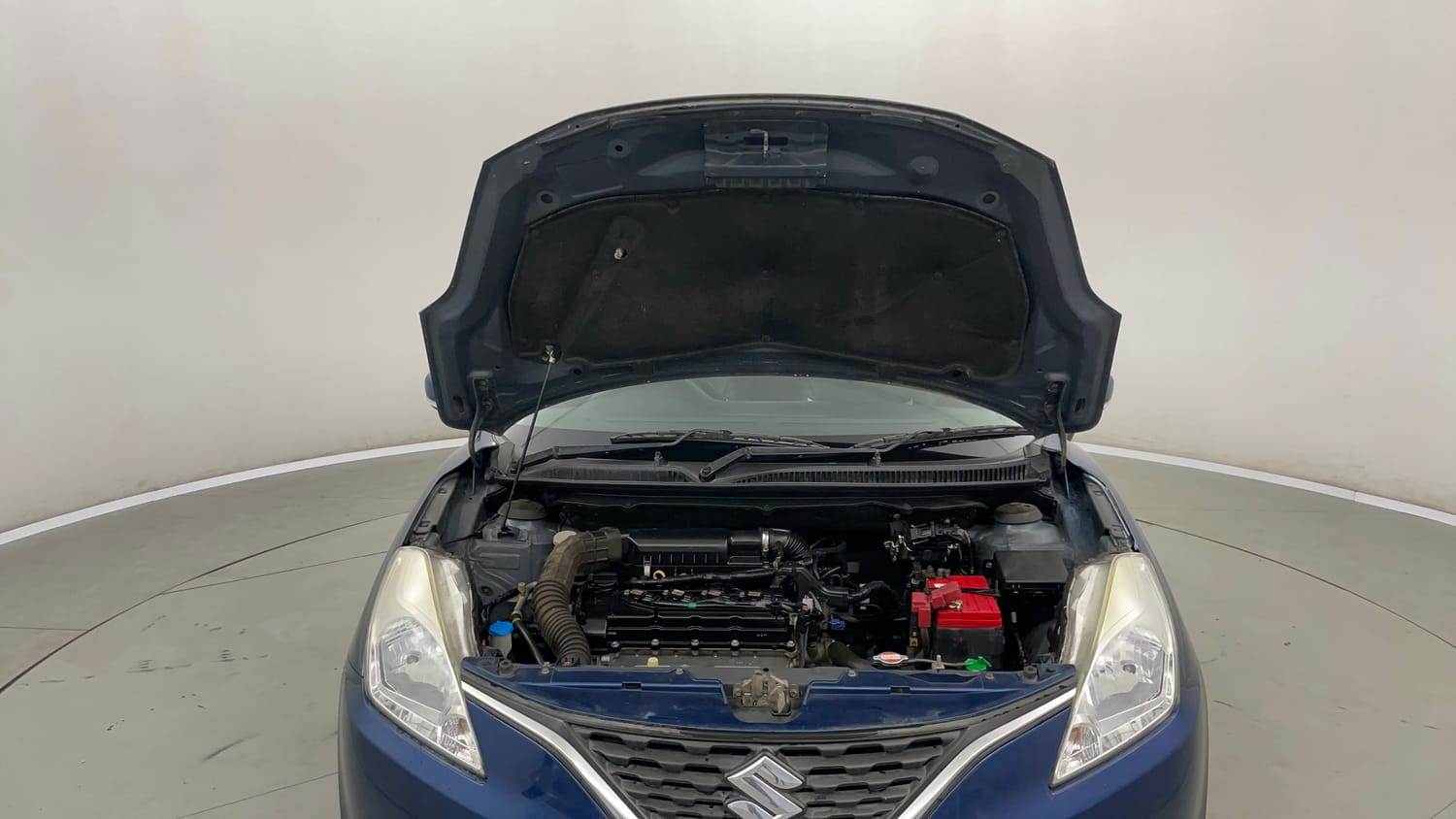 Used 2017 Maruti Suzuki Baleno Delta 1.2 Petrol Manual engine ENGINE & BONNET OPEN FRONT VIEW