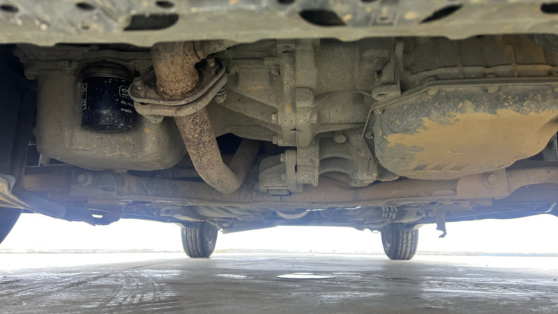 Used 2019 Maruti Suzuki Baleno Delta 1.2 AT Petrol Automatic extra FRONT LEFT UNDERBODY VIEW