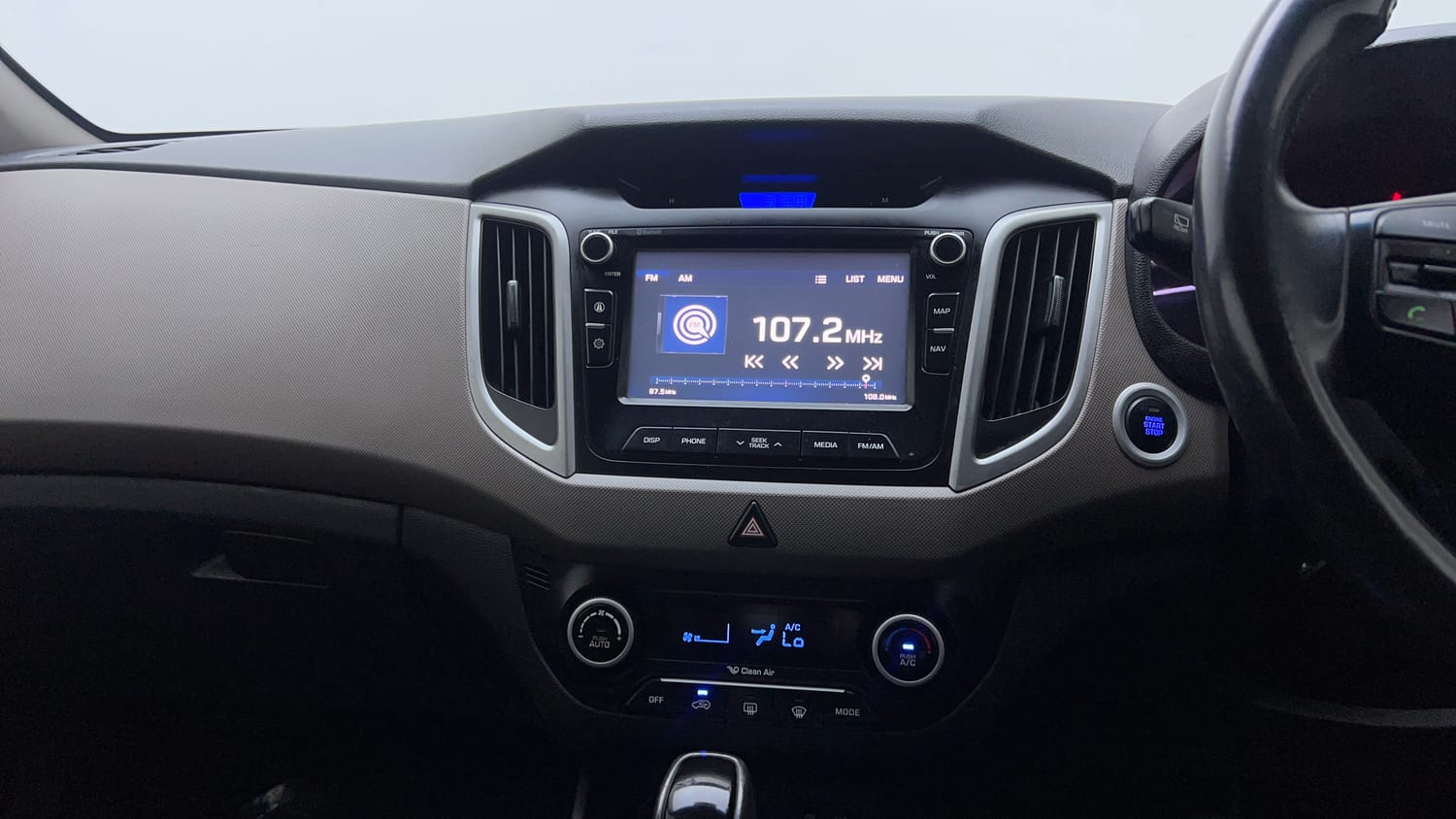 Used 2017 Hyundai Creta SX Plus 1.6 AT Petrol Petrol Automatic interior MUSIC SYSTEM & AC CONTROL VIEW