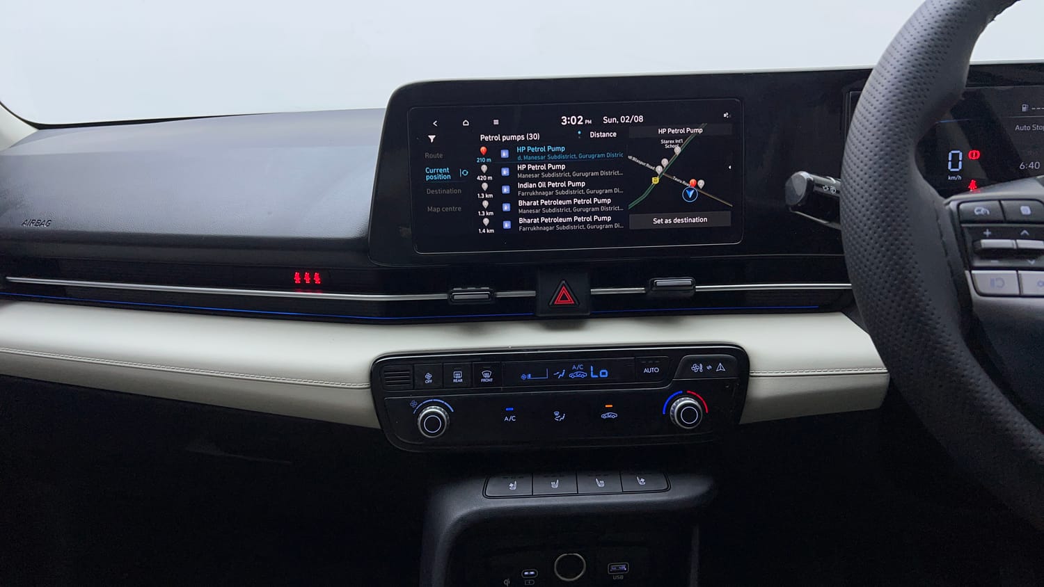 Used 2024 Hyundai Verna SX (O)1.5 Petrol MT Petrol Manual interior MUSIC SYSTEM & AC CONTROL VIEW