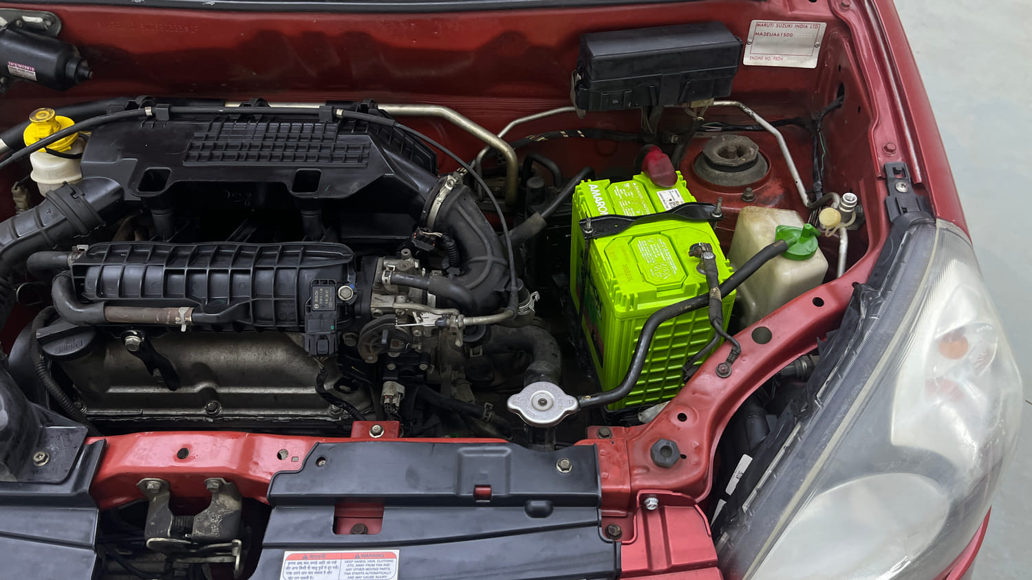 Used 2015 Maruti Suzuki Alto 800 Lxi Petrol Manual engine ENGINE LEFT SIDE VIEW