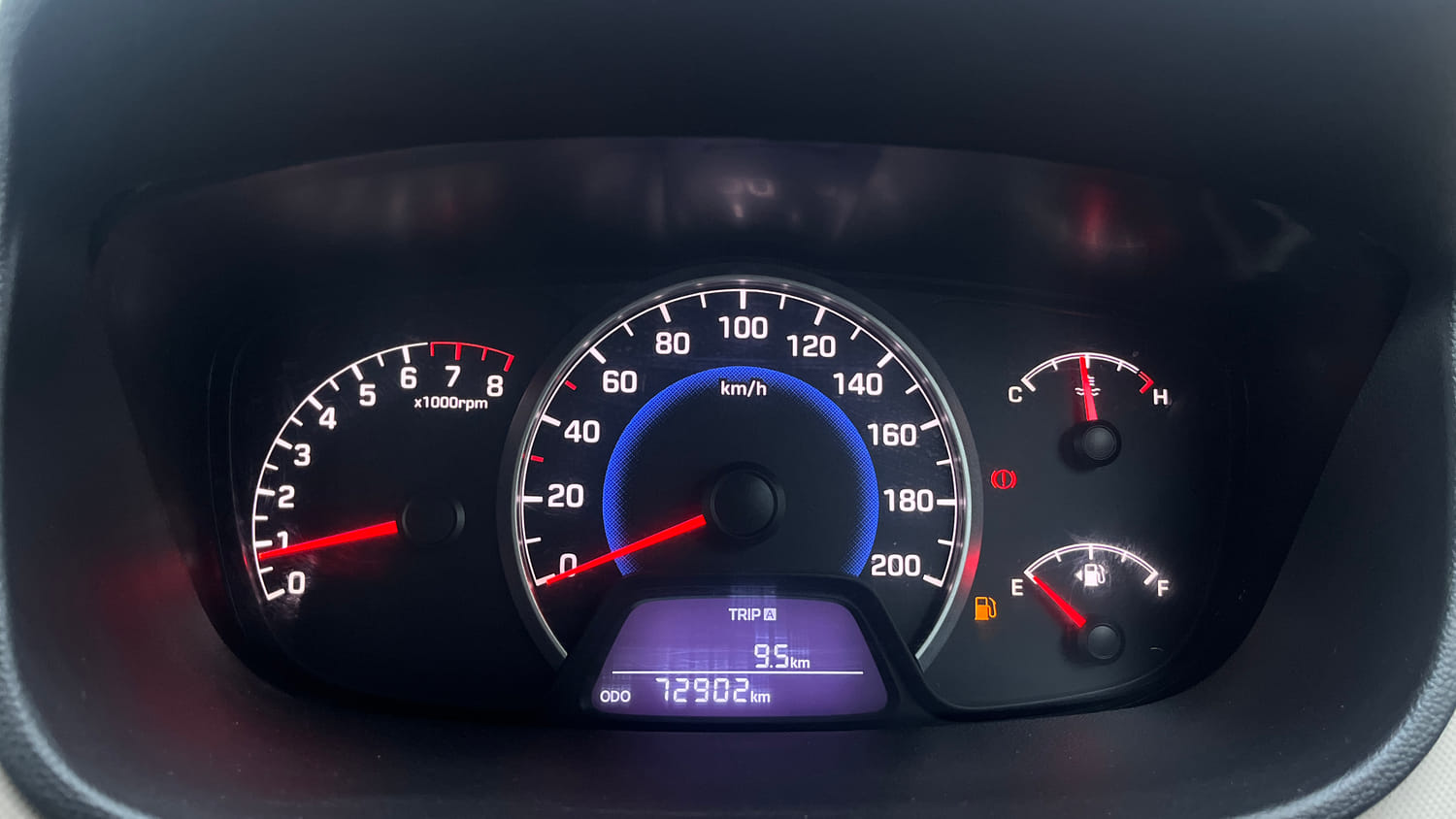 Used 2016 Hyundai Grand i10 Sportz 1.2 Kappa VTVT Petrol Manual interior CLUSTERMETER VIEW