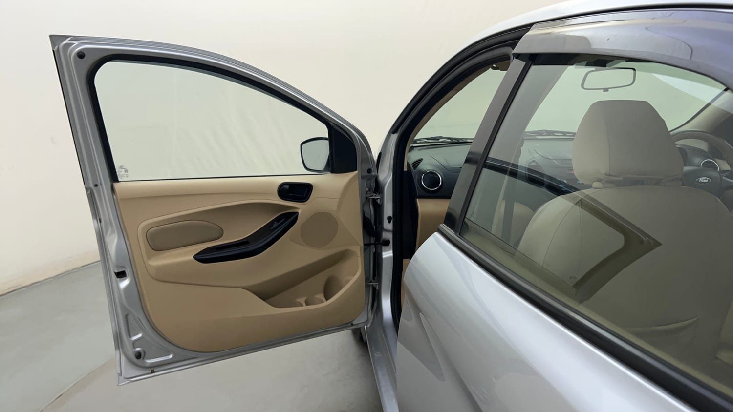 Used 2016 Ford Figo Aspire Trend 1.2 Ti-VCT Petrol Manual interior LEFT FRONT DOOR OPEN VIEW
