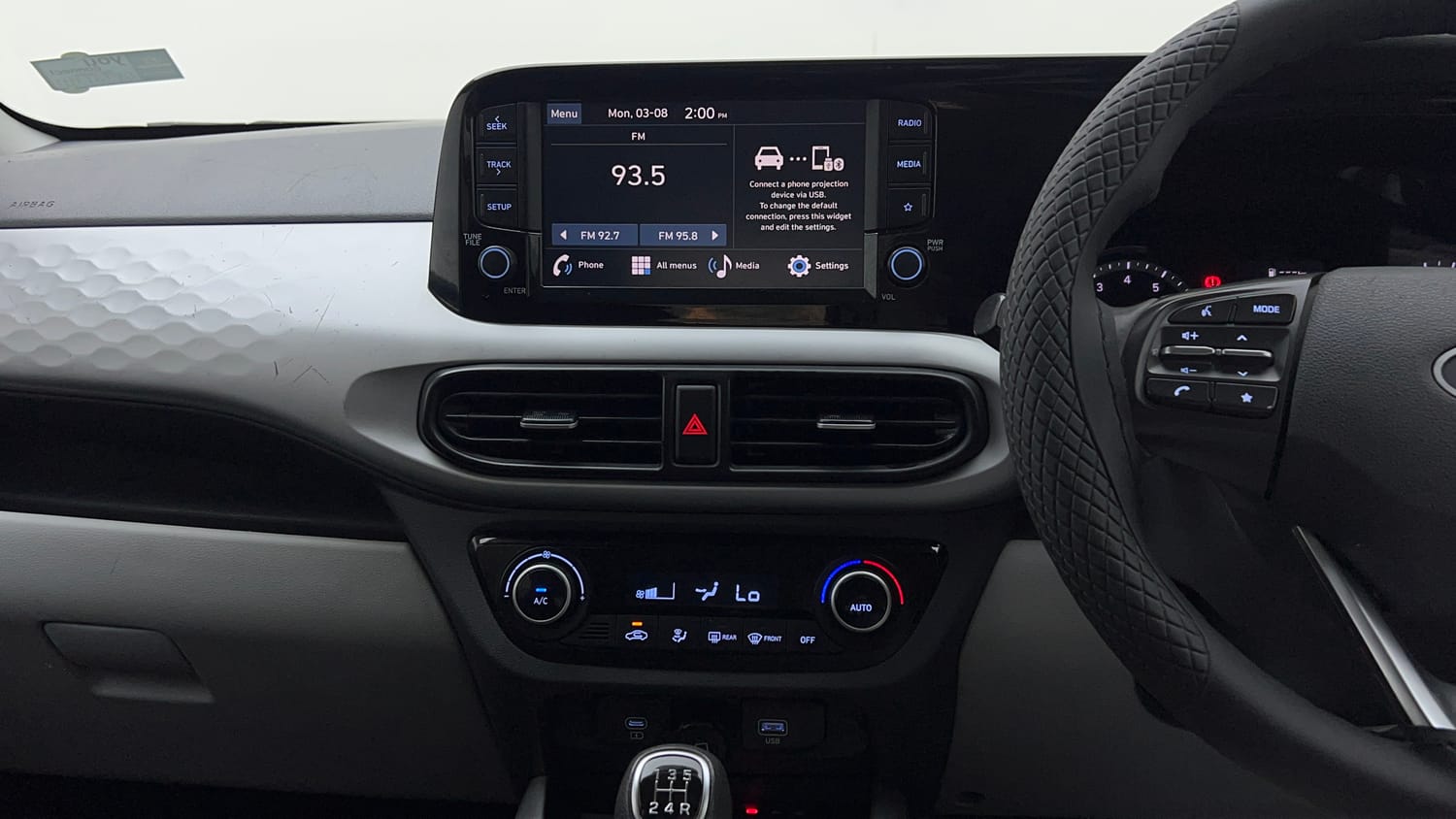 Used 2023 Hyundai Grand i10 Nios Asta 1.2 Kappa VTVT Petrol Manual interior MUSIC SYSTEM & AC CONTROL VIEW