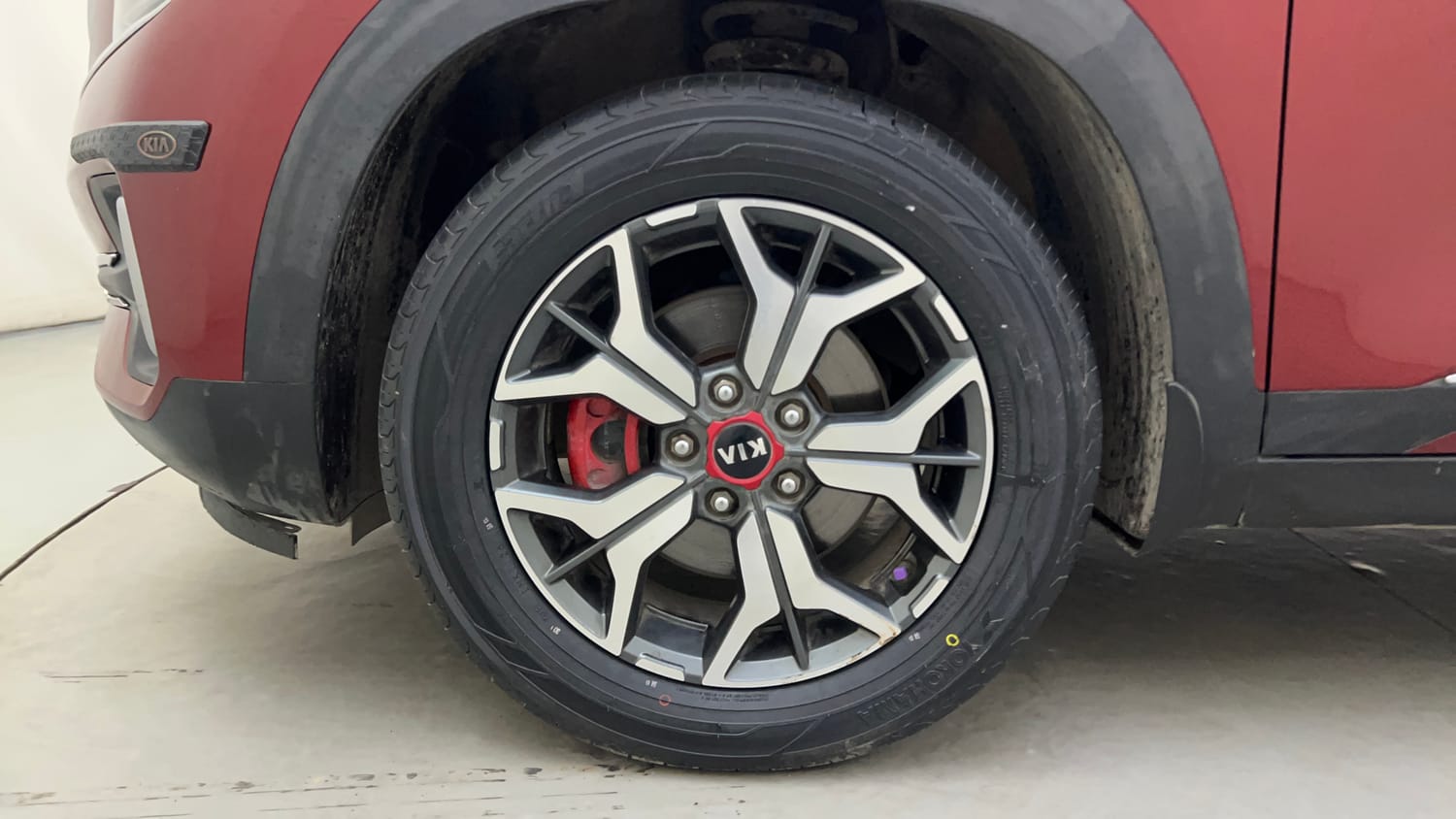 Used 2020 Kia Seltos GTX Plus 1.4 Petrol Manual tyres LEFT FRONT TYRE RIM VIEW