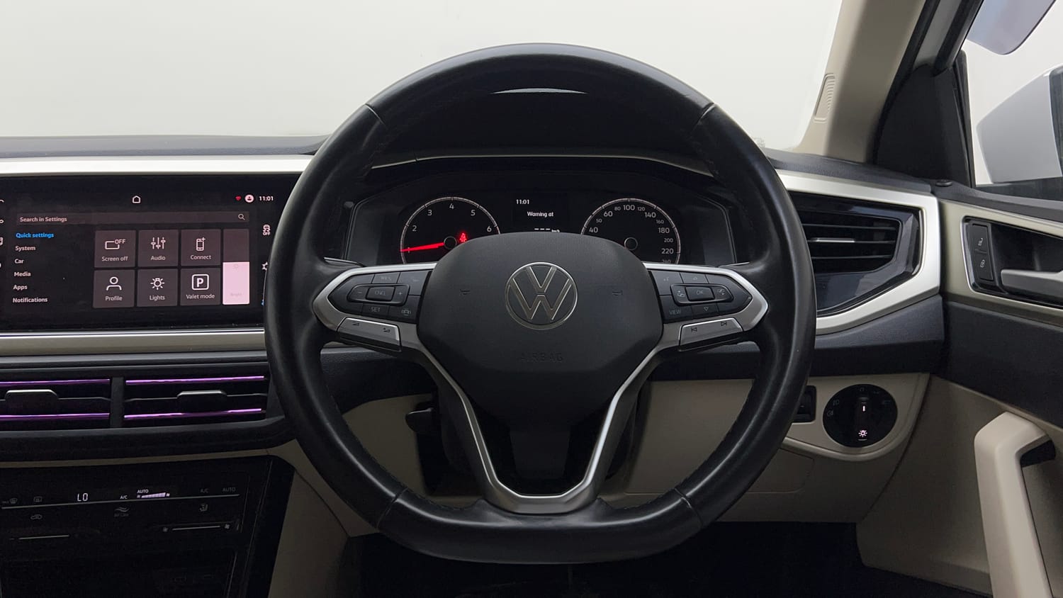 Used 2024 Volkswagen Virtus Highline 1.0 TSI MT Petrol Manual interior STEERING VIEW
