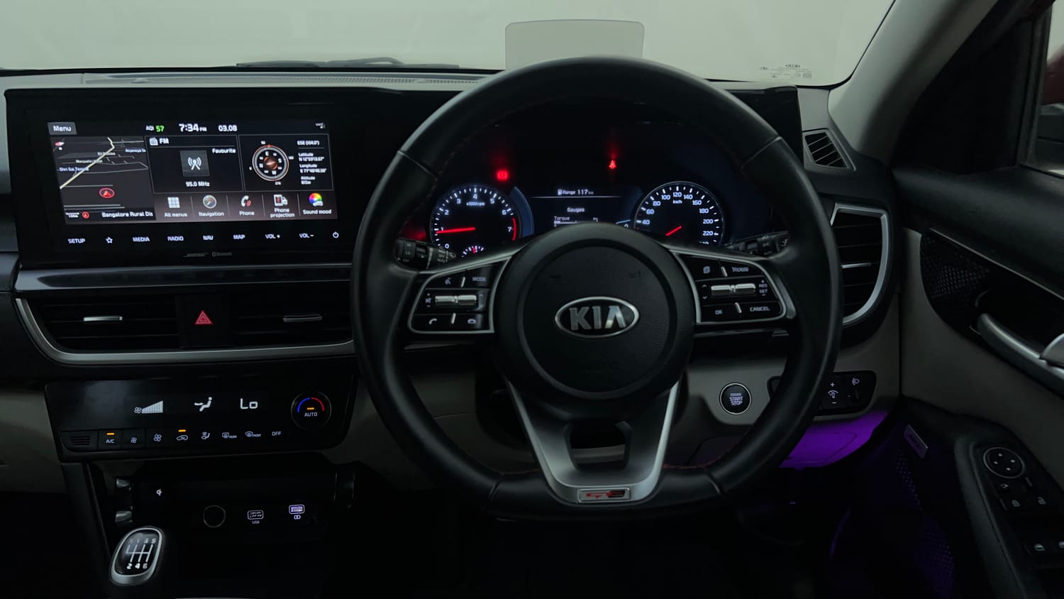 Used 2020 Kia Seltos GTX Plus 1.4 Petrol Manual interior STEERING VIEW