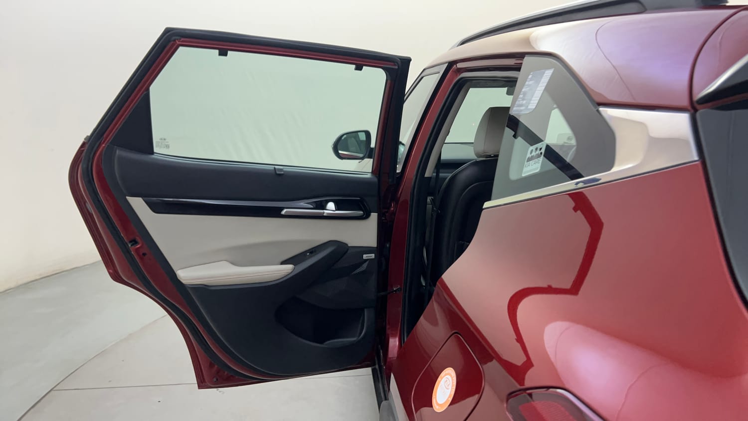 Used 2020 Kia Seltos GTX Plus 1.4 Petrol Manual interior LEFT REAR DOOR OPEN VIEW