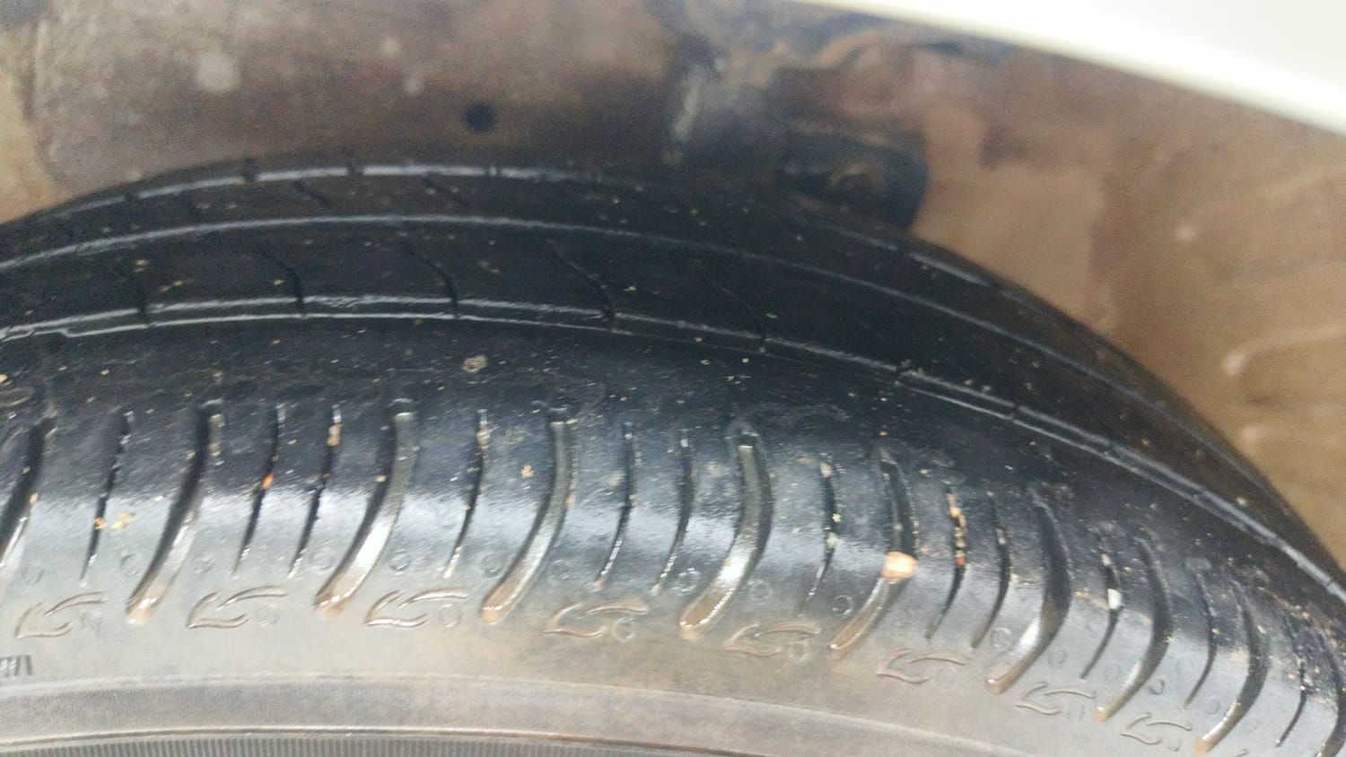 Used 2016 Maruti Suzuki Celerio VXi AMT Petrol Automatic tyres LEFT FRONT TYRE TREAD VIEW