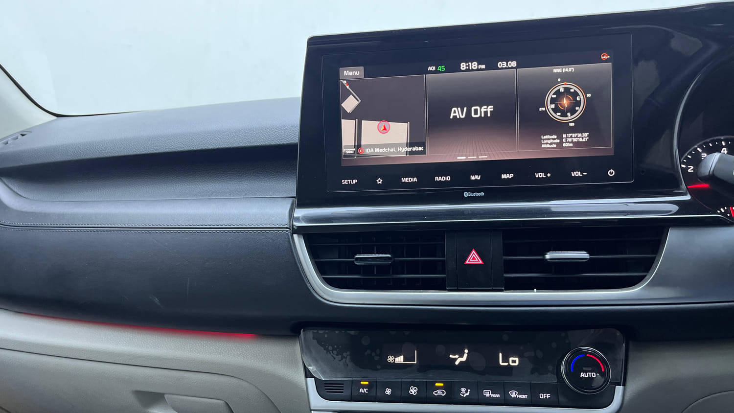Used 2022 kia Seltos HTX 1.5 IVT Petrol Automatic interior MUSIC SYSTEM & AC CONTROL VIEW