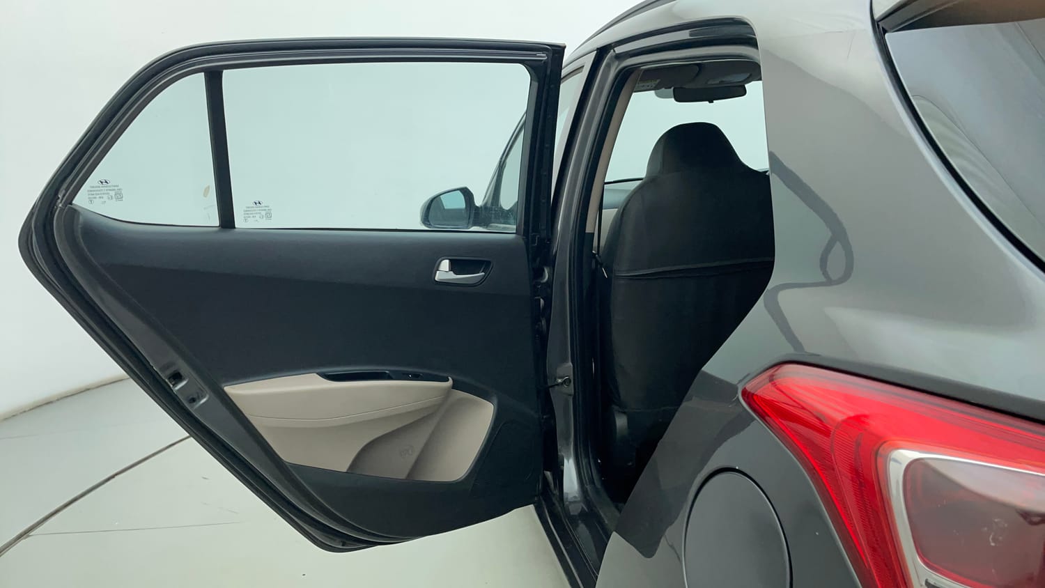 Used 2017 Hyundai Grand i10 Sportz (O) AT 1.2 Kappa VTVT Petrol Automatic interior LEFT REAR DOOR OPEN VIEW
