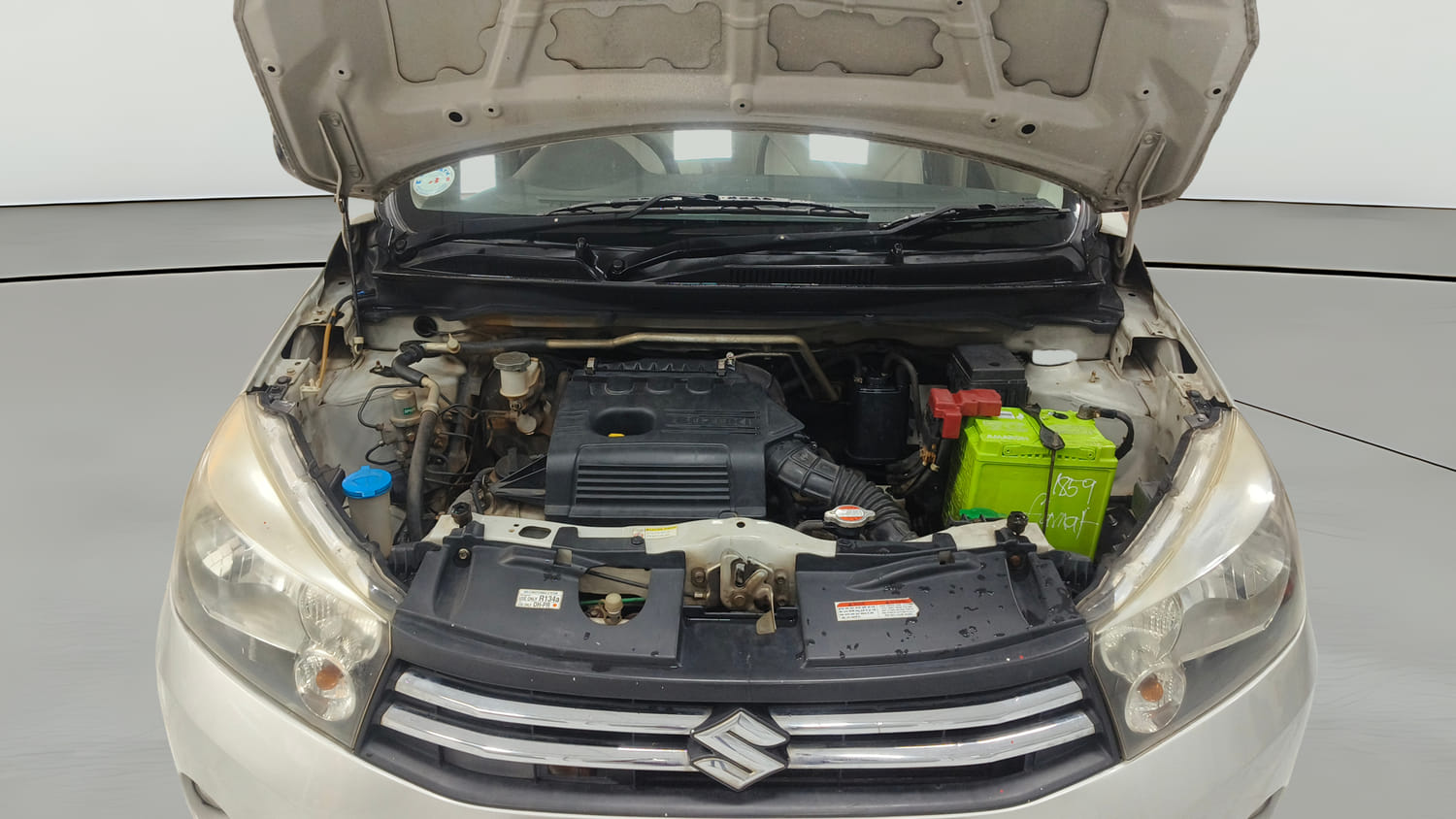 Used 2016 Maruti Suzuki Celerio VXi AMT Petrol Automatic engine ENGINE & BONNET OPEN FRONT VIEW