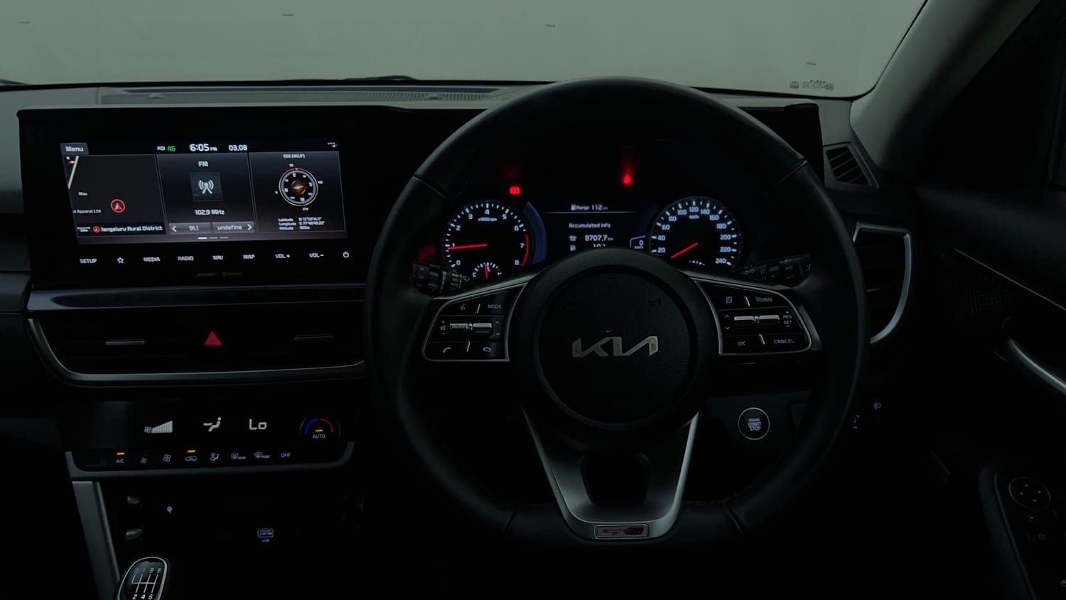Used 2022 Kia Seltos GTX Plus 1.4 Petrol Manual interior STEERING VIEW