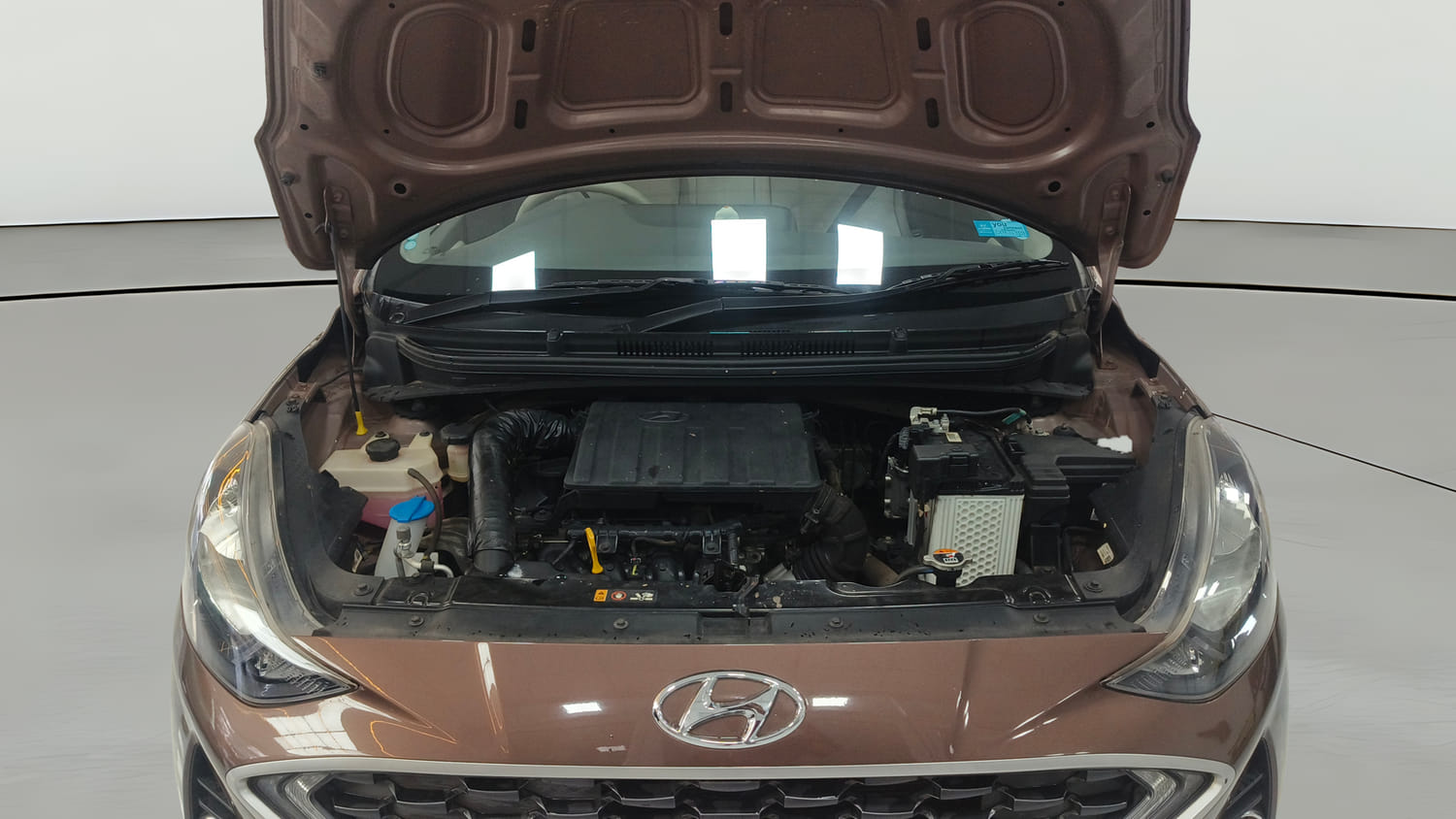 Used 2022 Hyundai Aura SX 1.2 Petrol Petrol Manual engine ENGINE & BONNET OPEN FRONT VIEW